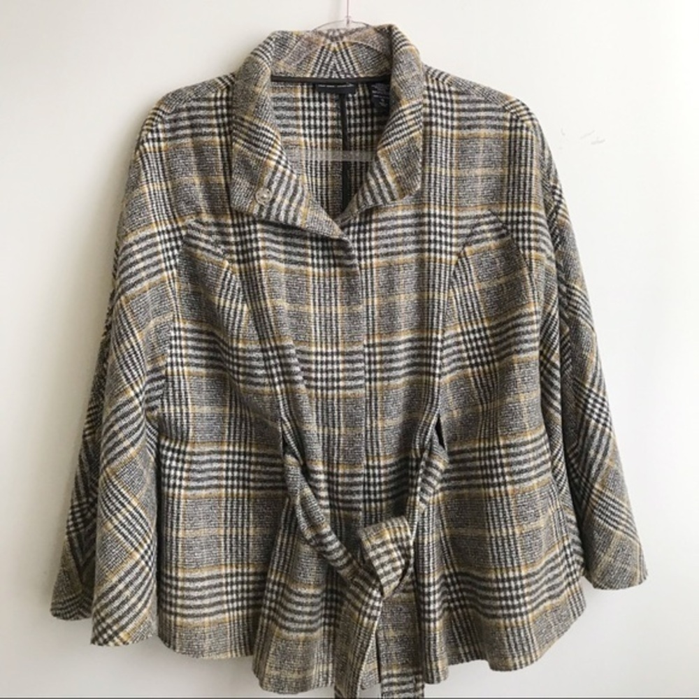 New York and Company plaid cape poncho